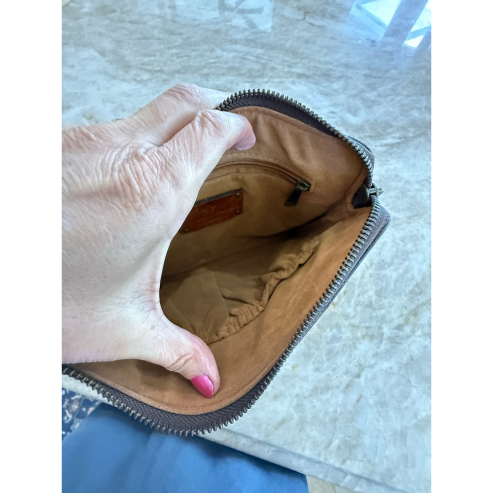Patricia Nash Red pink Embossed Leather Clutch floral zip organizational pouch - Picture 5 of 11